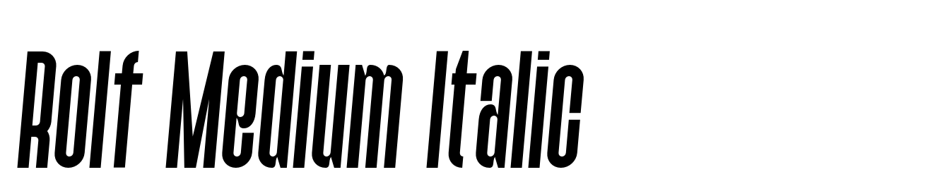 Rolf Medium Italic